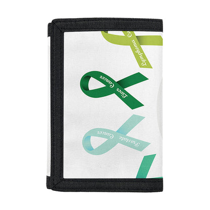 All Cancer Awareness Ribbons Print Trifold Wallet