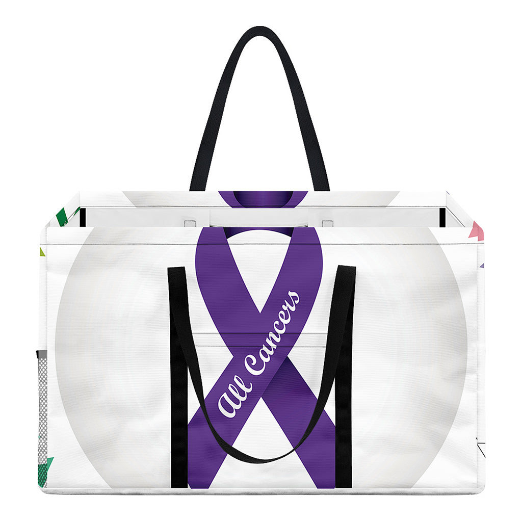 All Cancer Awareness Ribbons Print Utility Tote Bag