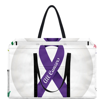 All Cancer Awareness Ribbons Print Utility Tote Bag