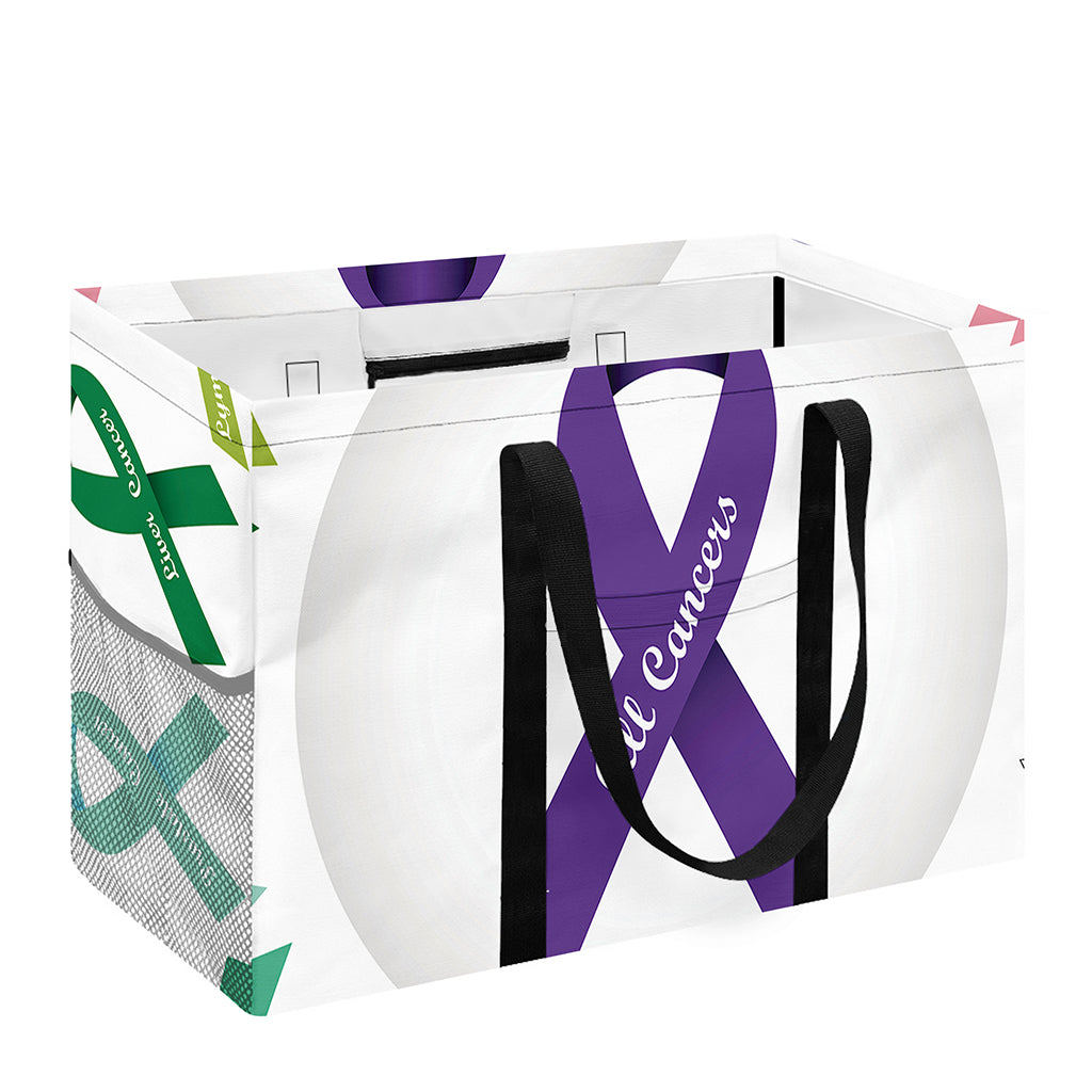 All Cancer Awareness Ribbons Print Utility Tote Bag