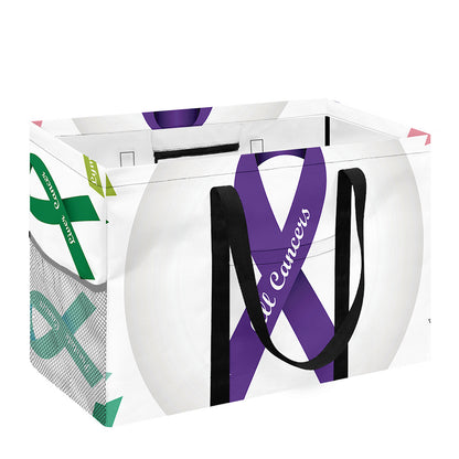 All Cancer Awareness Ribbons Print Utility Tote Bag