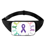 All Cancer Awareness Ribbons Print Waist Bag
