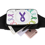 All Cancer Awareness Ribbons Print Waist Bag