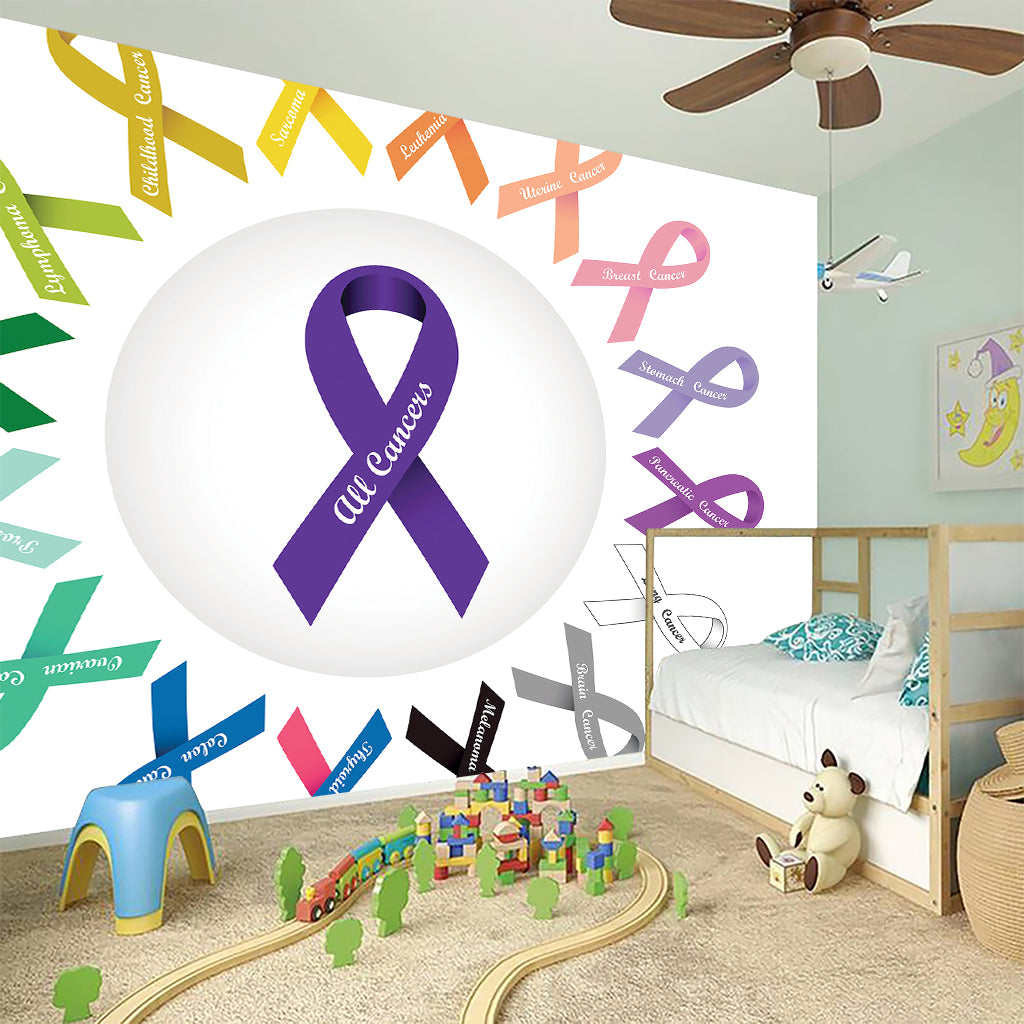 All Cancer Awareness Ribbons Print Wall Sticker