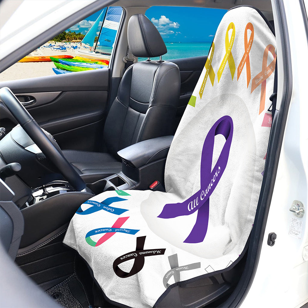All Cancer Awareness Ribbons Print Waterproof Car Seat Cover
