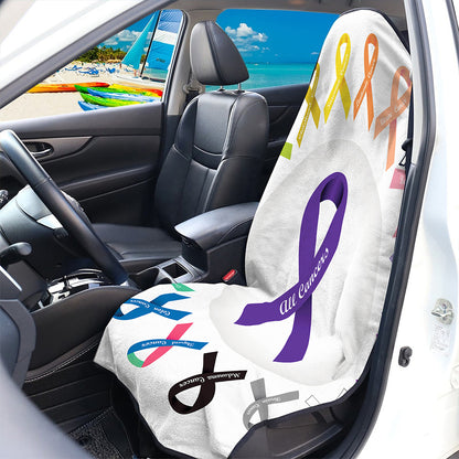 All Cancer Awareness Ribbons Print Waterproof Car Seat Cover