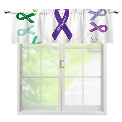 All Cancer Awareness Ribbons Print Window Valance