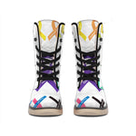 All Cancer Awareness Ribbons Print Winter Boots