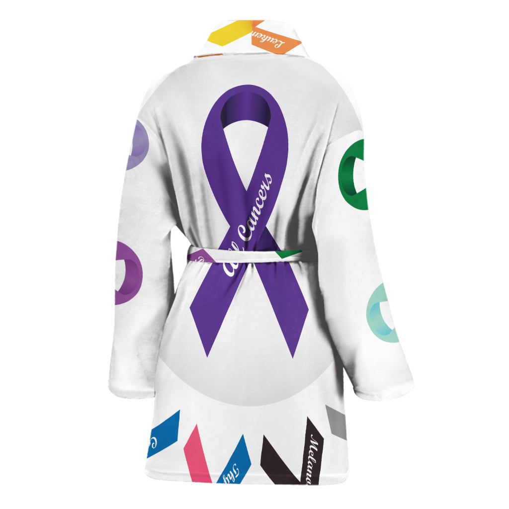 All Cancer Awareness Ribbons Print Women's Bathrobe