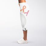 All Cancer Awareness Ribbons Print Women's Capri Leggings