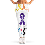 All Cancer Awareness Ribbons Print Women's Leggings