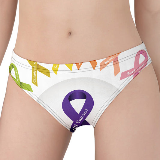 All Cancer Awareness Ribbons Print Women's Panties