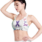 All Cancer Awareness Ribbons Print Women's Sports Bra