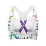 All Cancer Awareness Ribbons Print Women's Sports Bra