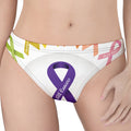 All Cancer Awareness Ribbons Print Women's Thong