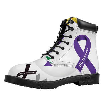 All Cancer Awareness Ribbons Print Work Boots
