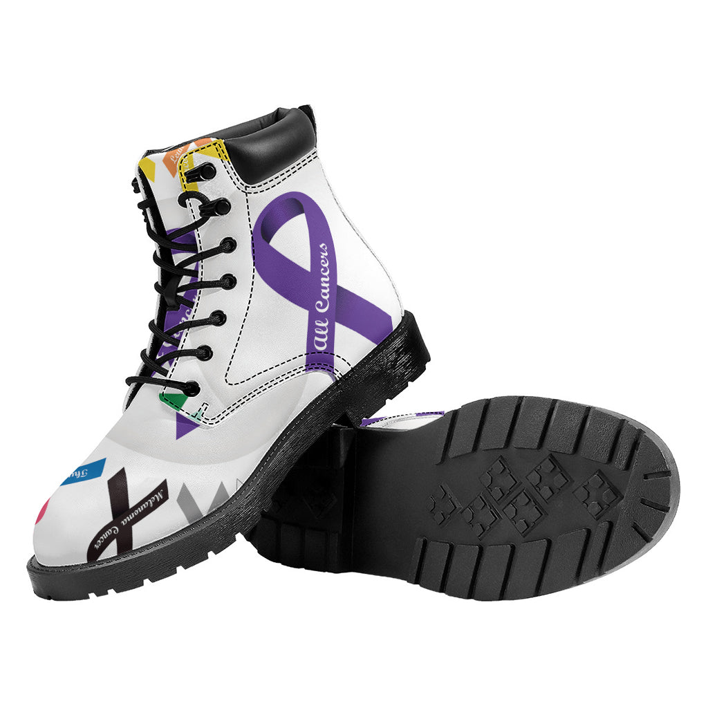 All Cancer Awareness Ribbons Print Work Boots