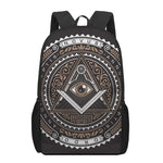 All Seeing Eye Symbol Print 17 Inch Backpack