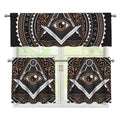 All Seeing Eye Symbol Print 3 Piece Kitchen Curtains