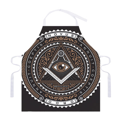 All Seeing Eye Symbol Print Adjustable Apron