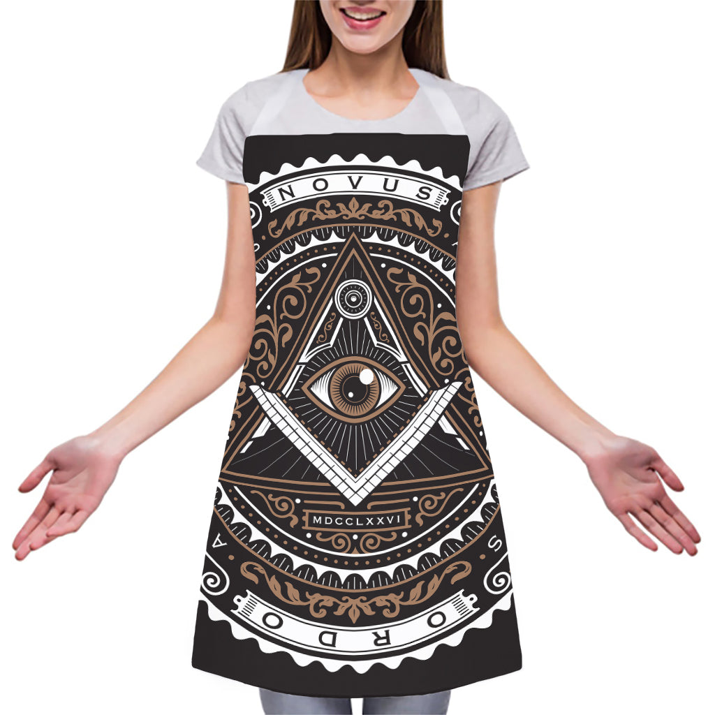 All Seeing Eye Symbol Print Adjustable Apron