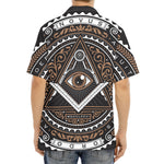 All Seeing Eye Symbol Print Aloha Shirt