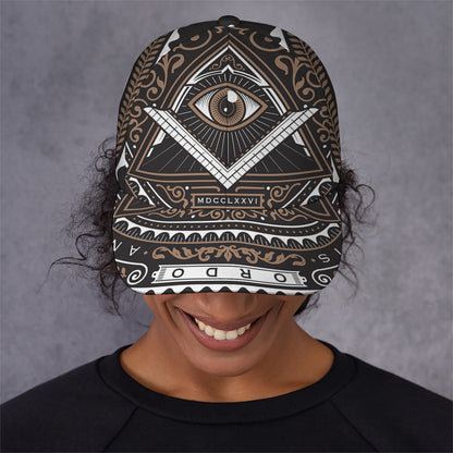 All Seeing Eye Symbol Print Baseball Cap