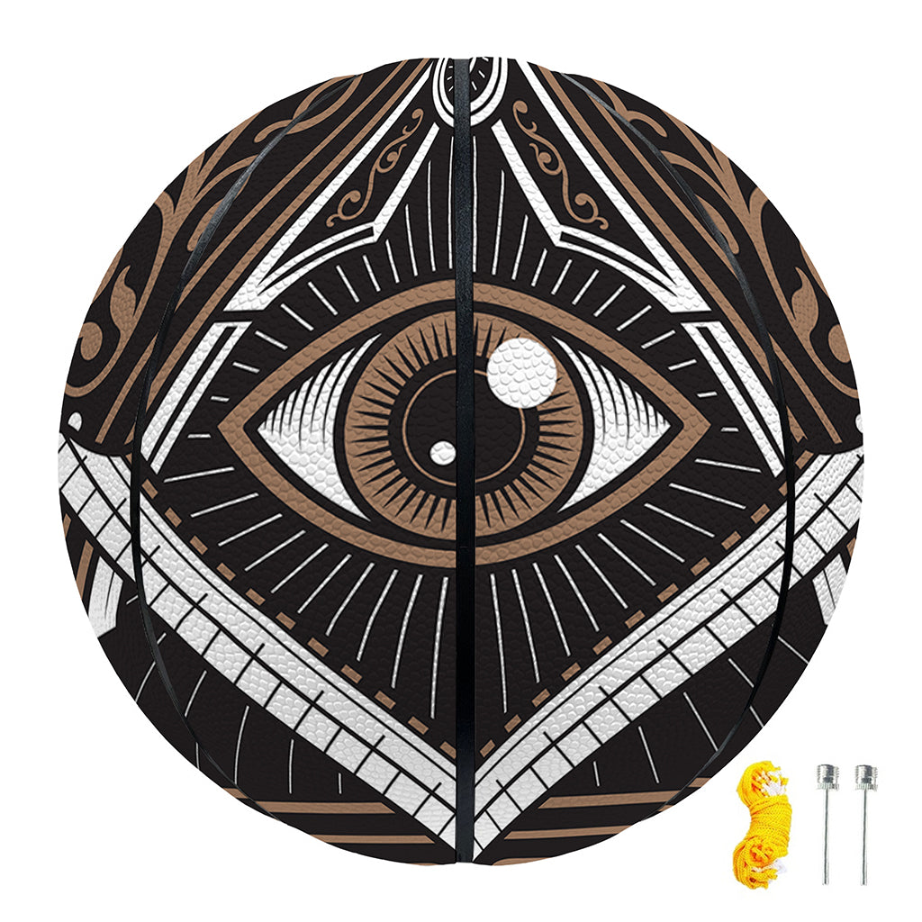 All Seeing Eye Symbol Print Basketball