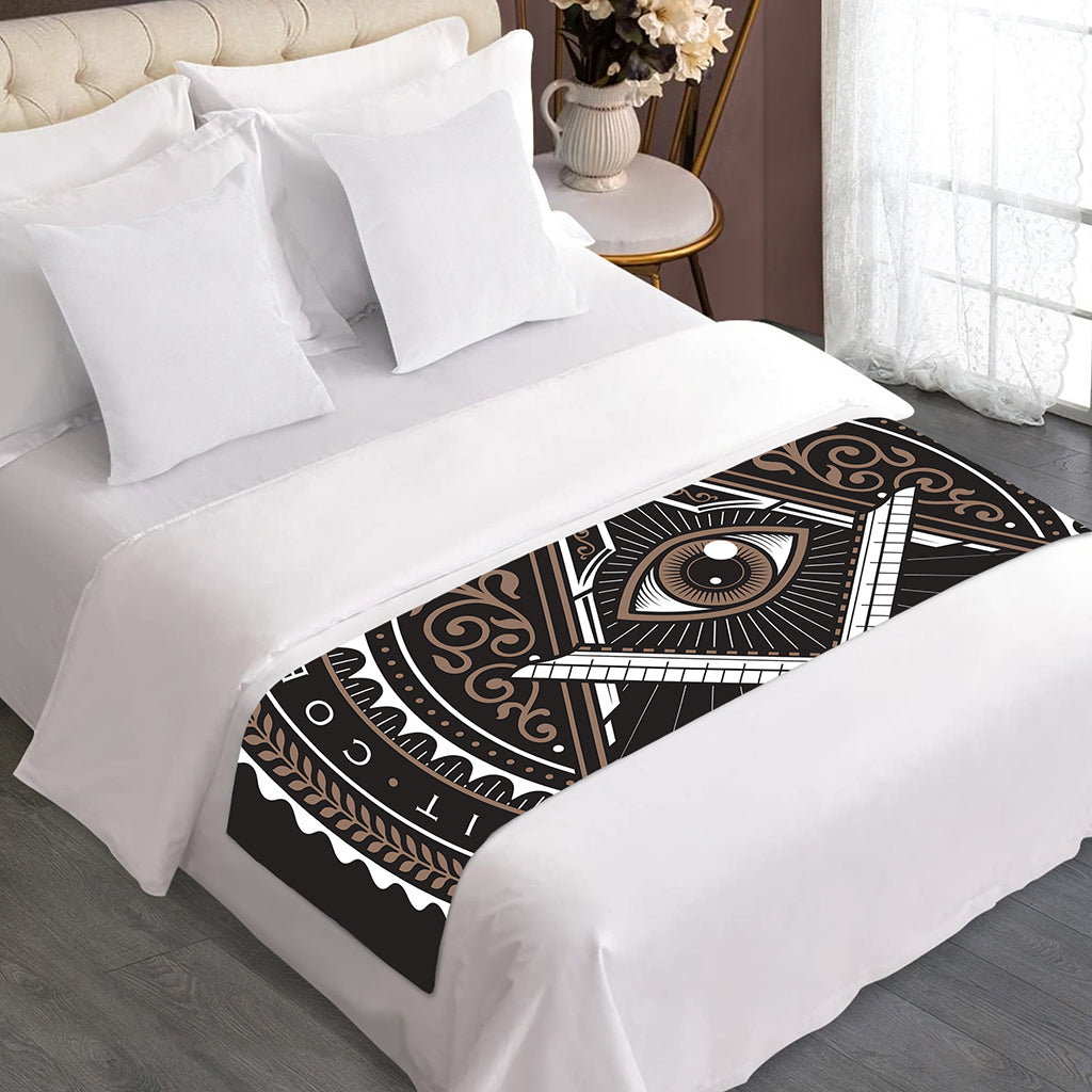 All Seeing Eye Symbol Print Bed Runner