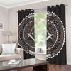 All Seeing Eye Symbol Print Blackout Grommet Curtains