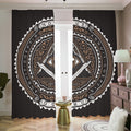 All Seeing Eye Symbol Print Dimout Pencil Pleat Curtains