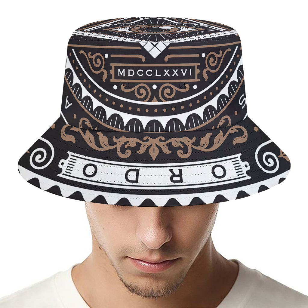 All Seeing Eye Symbol Print Bucket Hat