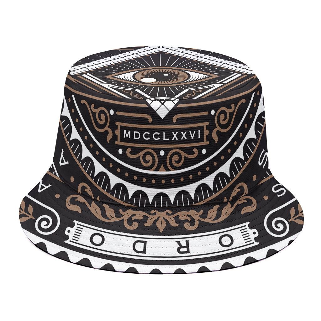 All Seeing Eye Symbol Print Bucket Hat