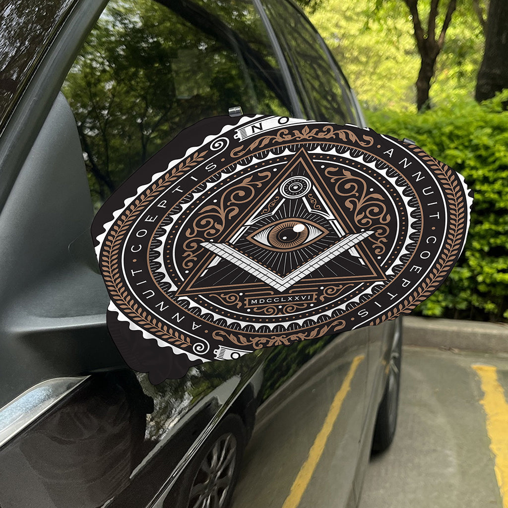 All Seeing Eye Symbol Print Car Side Mirror Covers