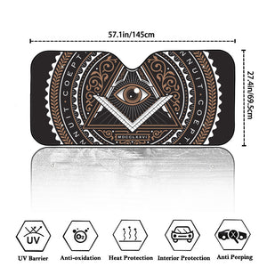 All Seeing Eye Symbol Print Car Windshield Sun Shade