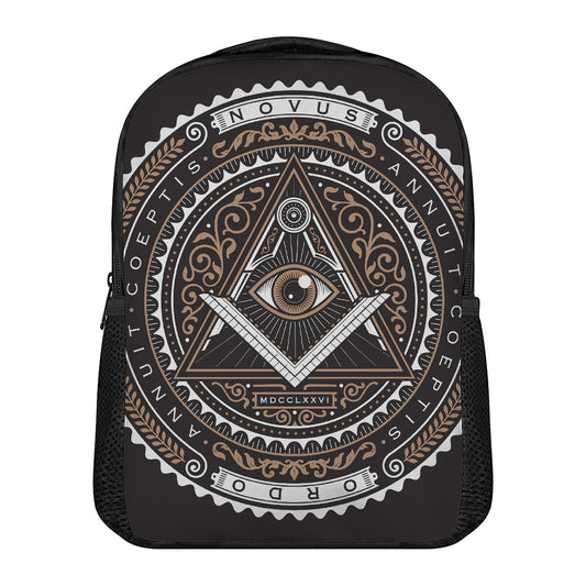 All Seeing Eye Symbol Print Casual Backpack
