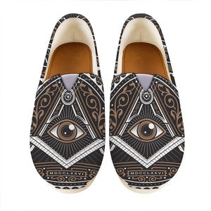 All Seeing Eye Symbol Print Casual Shoes