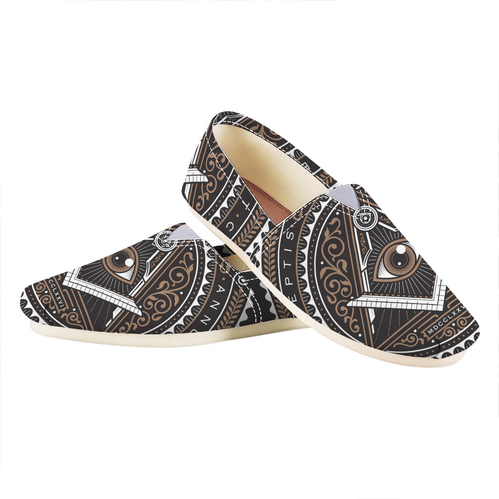 All Seeing Eye Symbol Print Casual Shoes