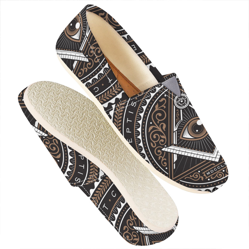 All Seeing Eye Symbol Print Casual Shoes