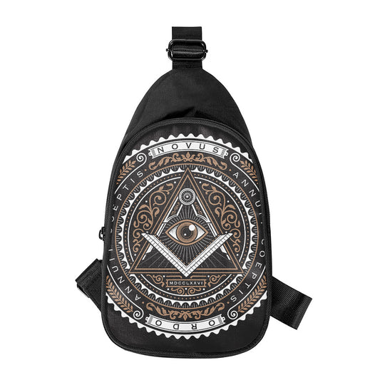 All Seeing Eye Symbol Print Chest Bag
