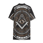 All Seeing Eye Symbol Print Cotton Hawaiian Shirt