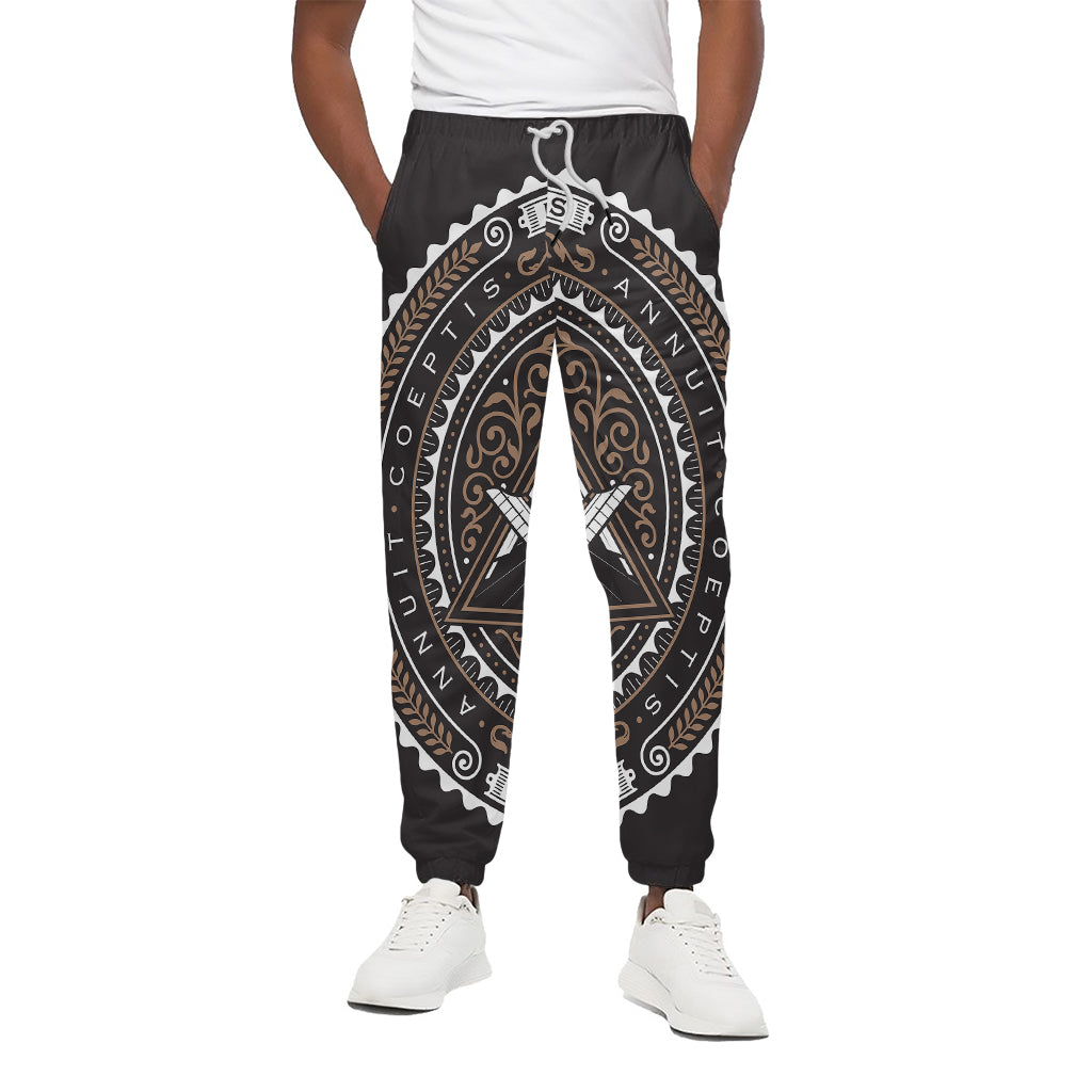 All Seeing Eye Symbol Print Cotton Pants