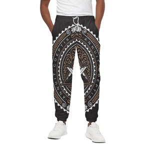 All Seeing Eye Symbol Print Cotton Pants