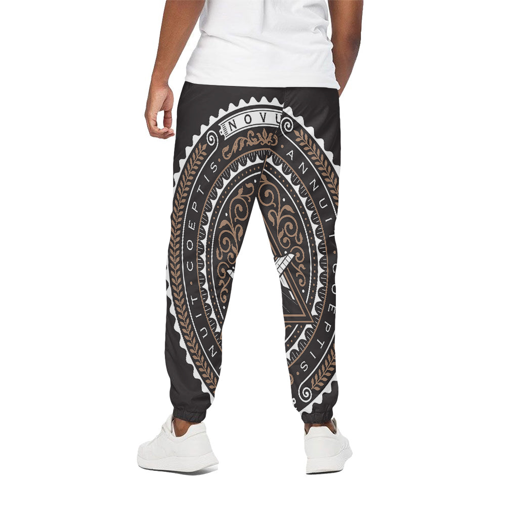 All Seeing Eye Symbol Print Cotton Pants