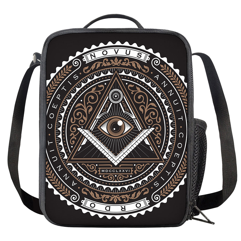 All Seeing Eye Symbol Print Crossbody Lunch Bag