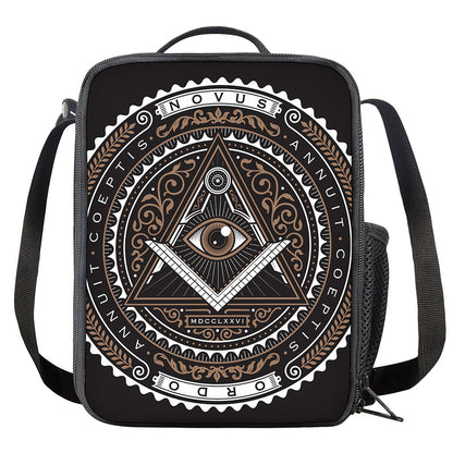 All Seeing Eye Symbol Print Crossbody Lunch Bag