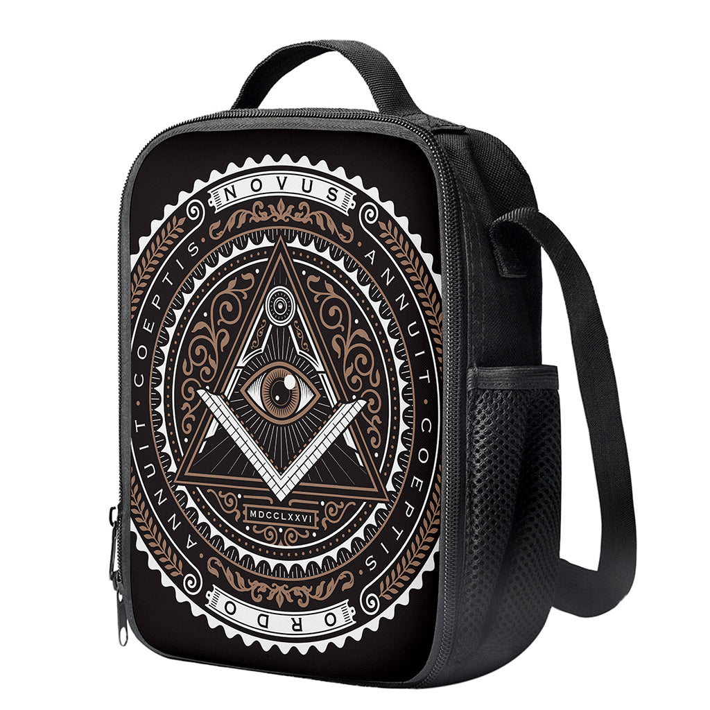 All Seeing Eye Symbol Print Crossbody Lunch Bag