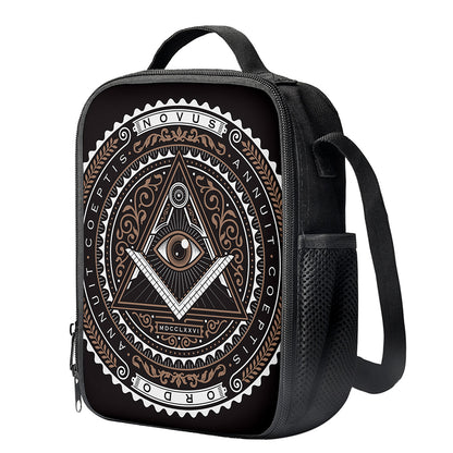 All Seeing Eye Symbol Print Crossbody Lunch Bag