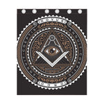 All Seeing Eye Symbol Print Curtain