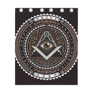 All Seeing Eye Symbol Print Curtain